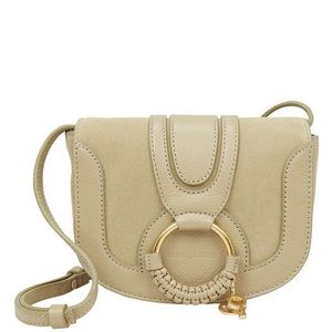 SEE BY CHLOÉ CIRCLE DETAIL GREEN SHOULDER BAG